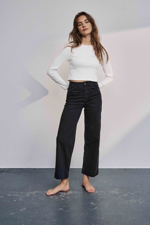 jeans negros cropped mujer nümph nuparis