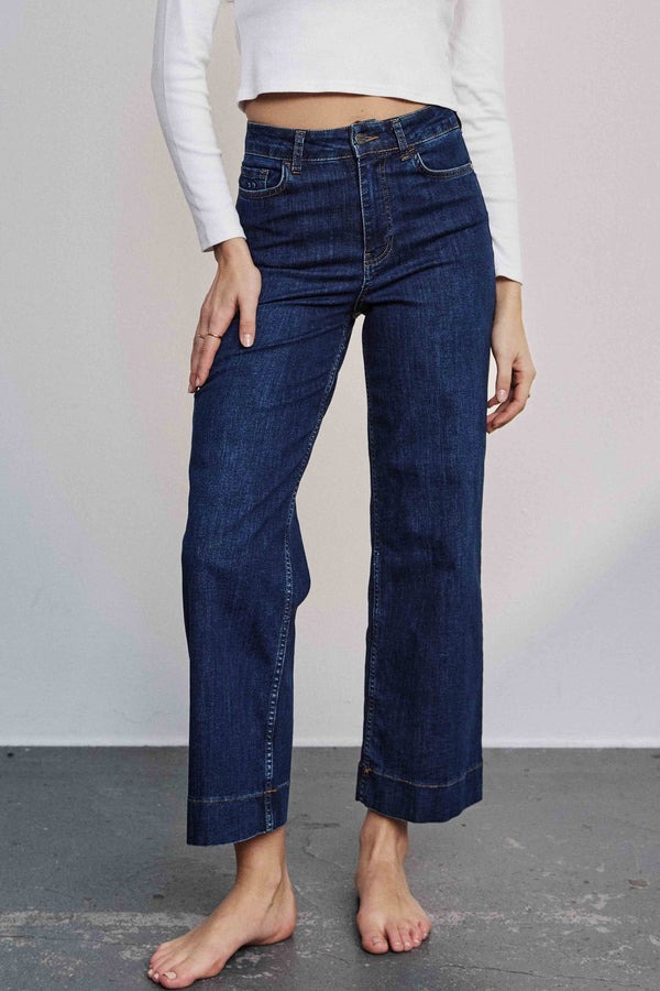 jeans azul oscuro mujer nümph nuparis cropped