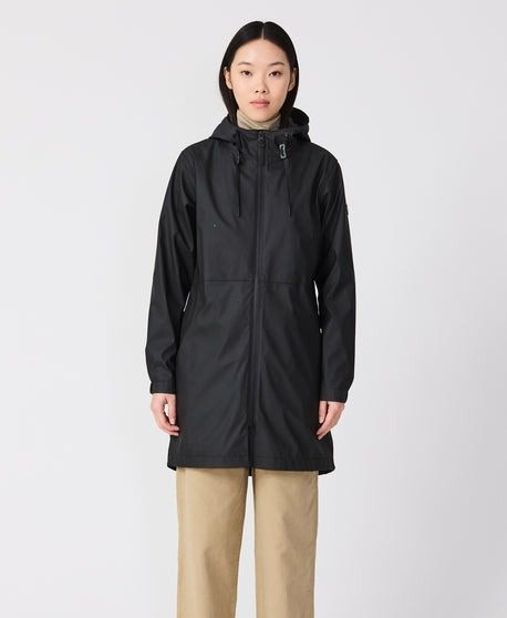 abrigo impermeable de mujer vand color negro