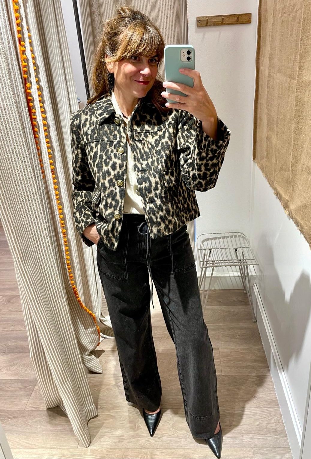 chaqueta visimba de mujer animal print vila