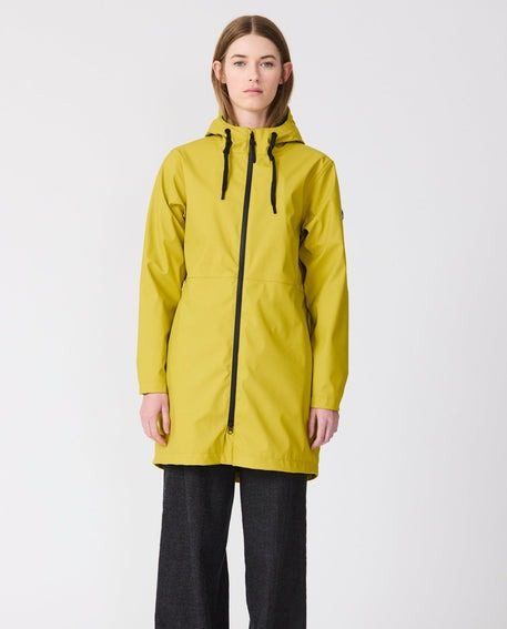 impermeable de mujer forro polar color pistacho capucha