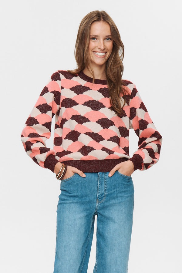 jersey de mujer nulila estampado con ligero glitter numph