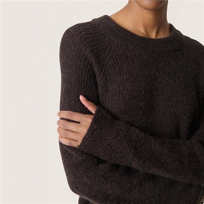 jersey de punto de mujer marrón chocolate tuesday soaked