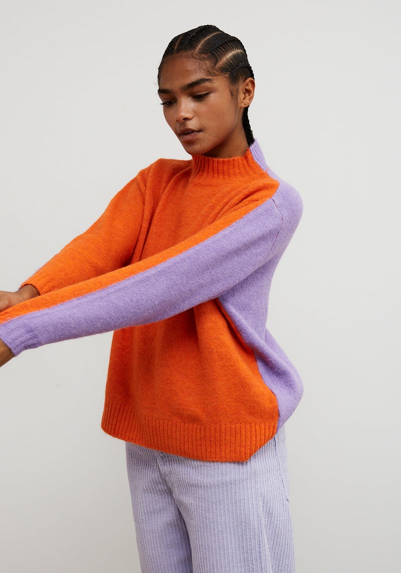 jersey bicolor mujer naranja twist dr bloom
