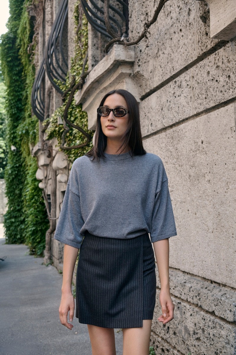 jersey de manga corta gris de mujer sanja soaked in luxury