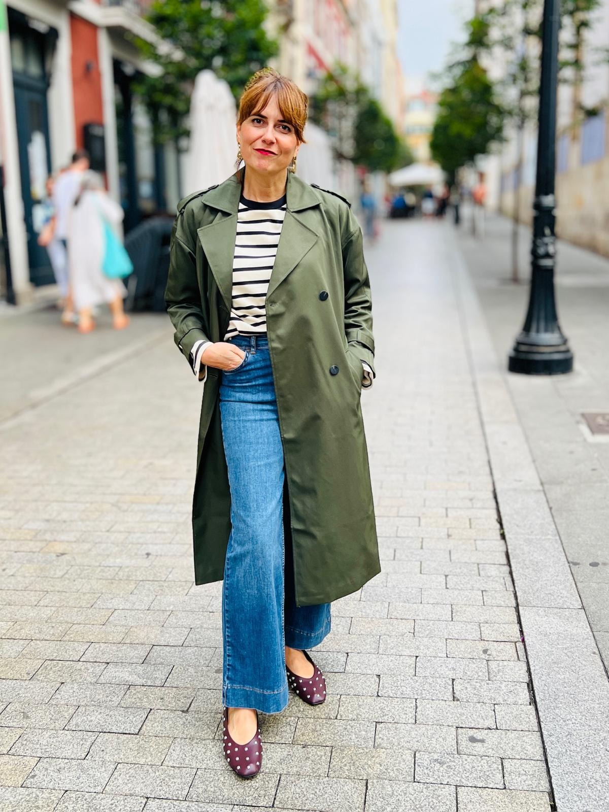 trench verde de mujer viaddison largo vila