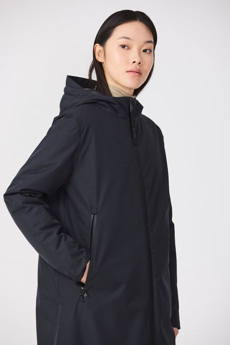 plumifero impermeable largo de mujer cher navy tanta rainwear