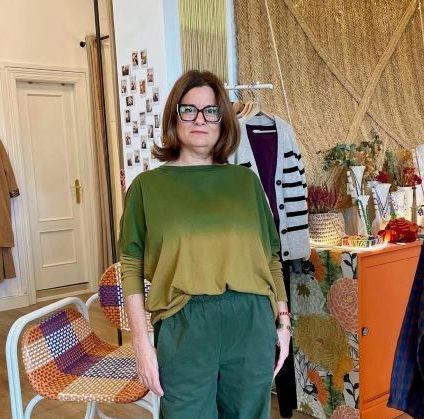 camiseta tiedye verde de mujer