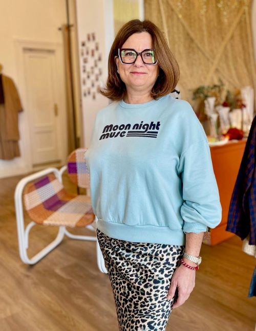 sudadera de mujer de algodón azul claro nevanna saint tropez